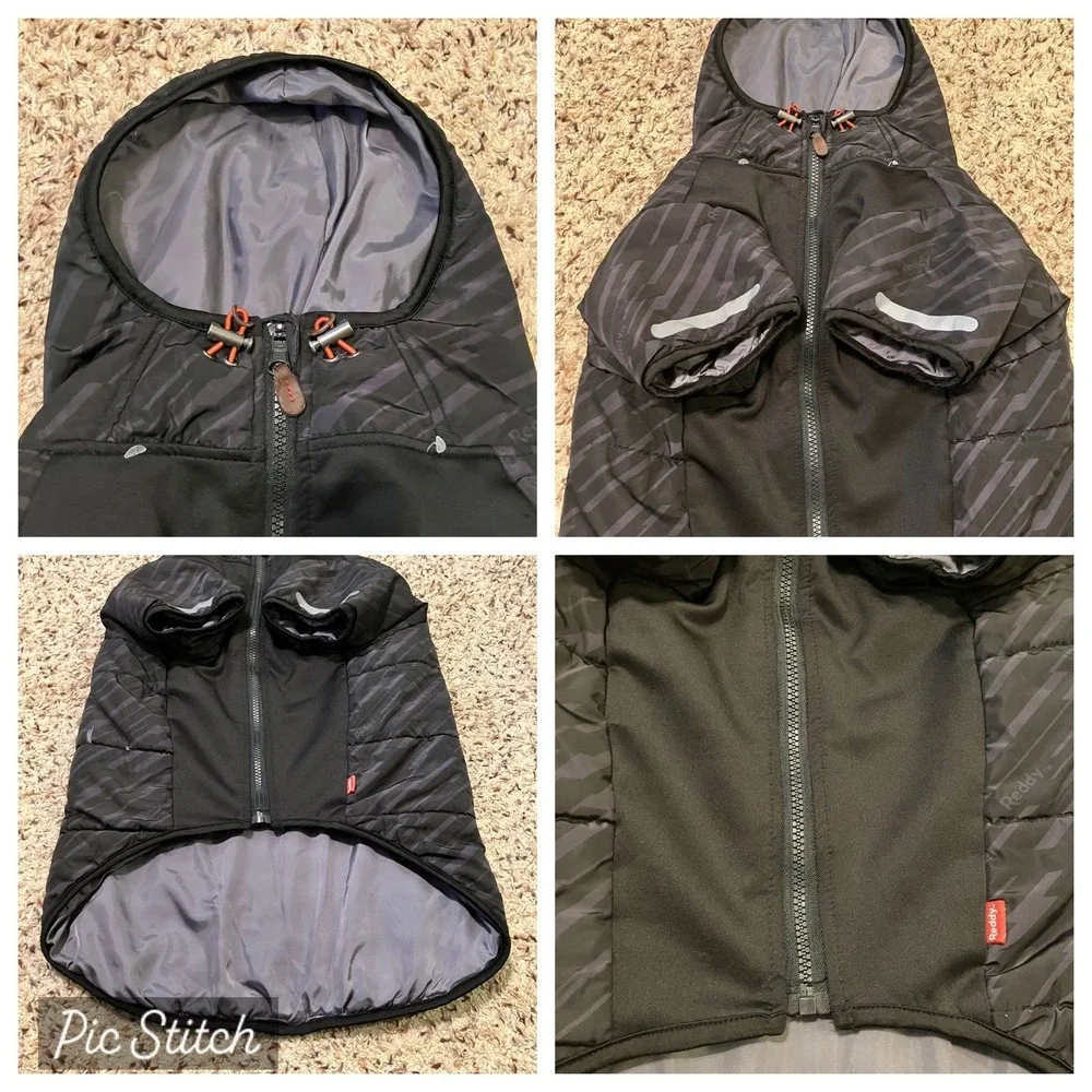 Reddy Dog‎ Reflective Puffer Jacket Insulated Water-Resistant Black Gray XXLarge